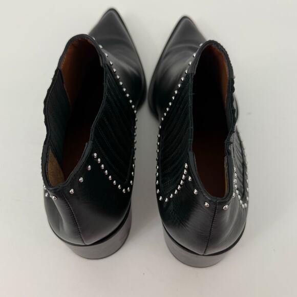 Givenchy Studded Pointed Toe Booties Short Boots Black Leather Fit like US 9.5 - Picture 8 of 14